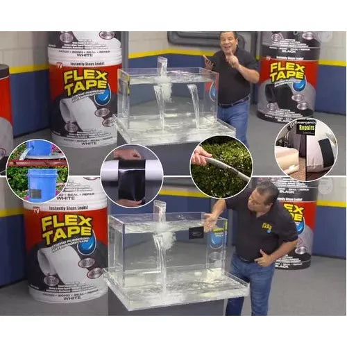 Flex Tape Cinta Adhesiva Caucho Tapa Fugas Resistente 10cm