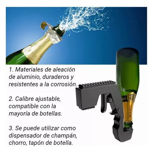 Pistola Gun Shots Champagne Botella Cerveza Para Fiesta