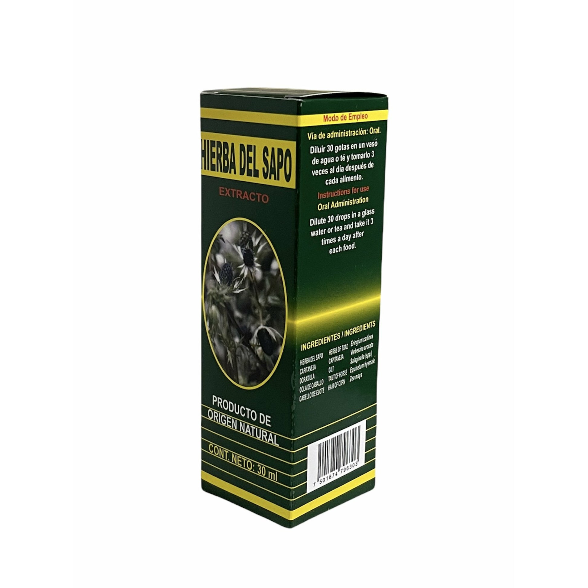 Extracto De Hierba Del Sapo Gotas 30 ml Origen Natural
