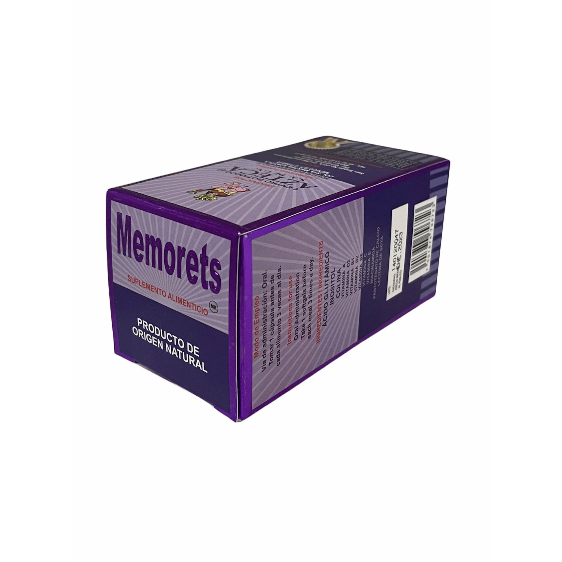 50 cápsulas Memorets Suplemento Alimenticio Desempeño Mental